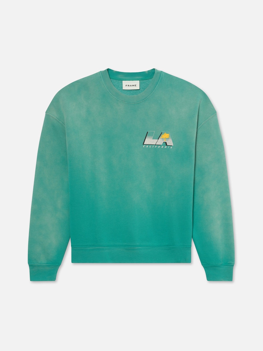 Vintage Washed Sweatshirt in Aqua Blue - 1