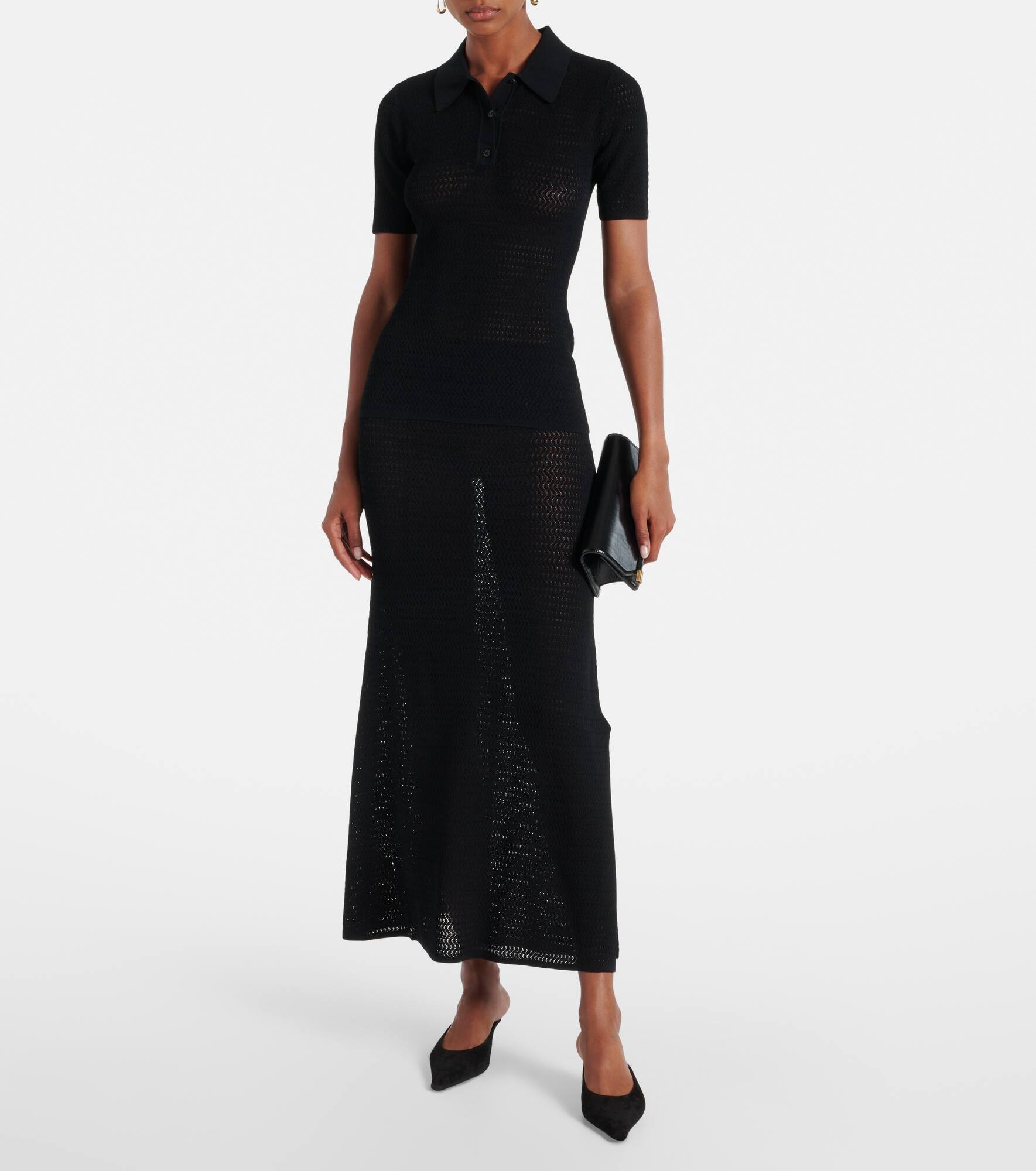 Pointelle polo shirt - 2