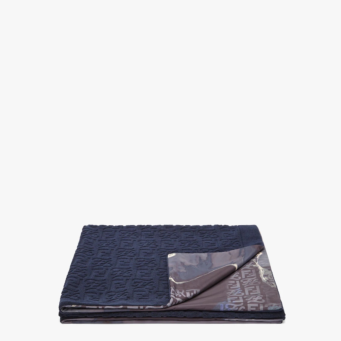 Blue cotton beach towel 4
