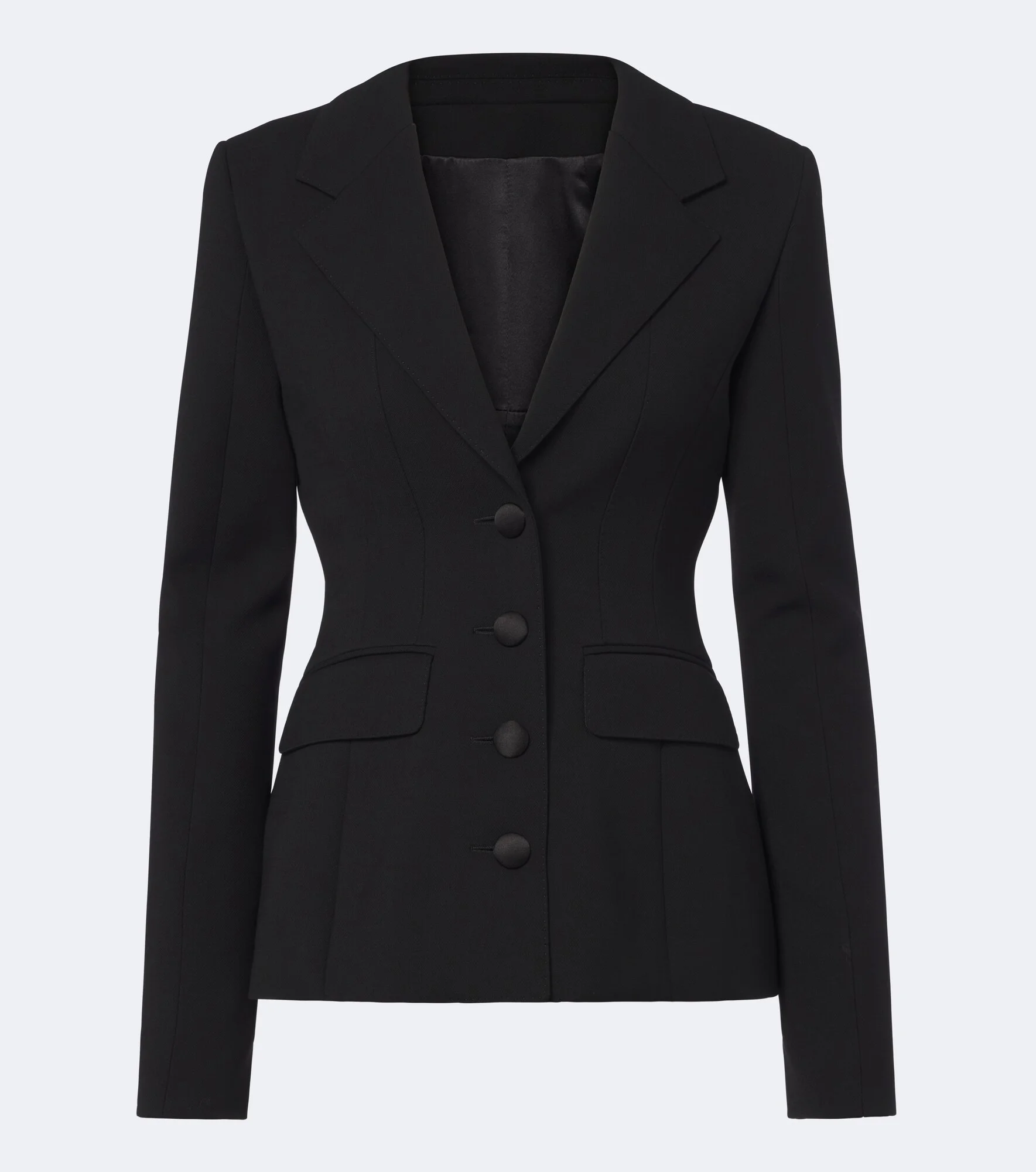 Virgin wool crêpe blazer - 1