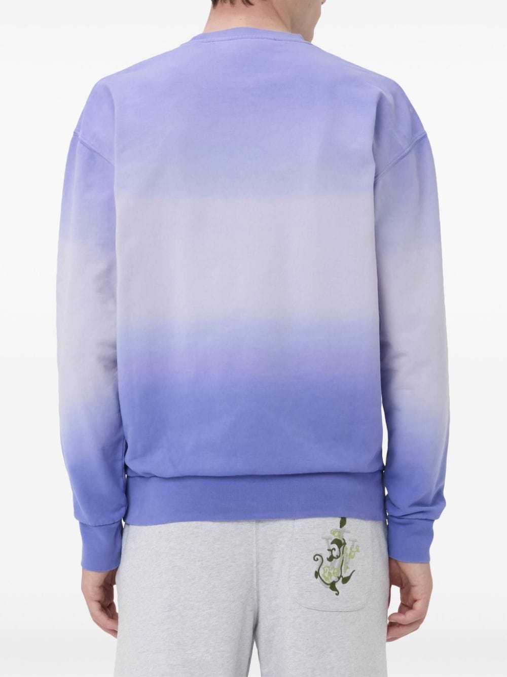 logo-embroidered gradient sweatshirt - 4