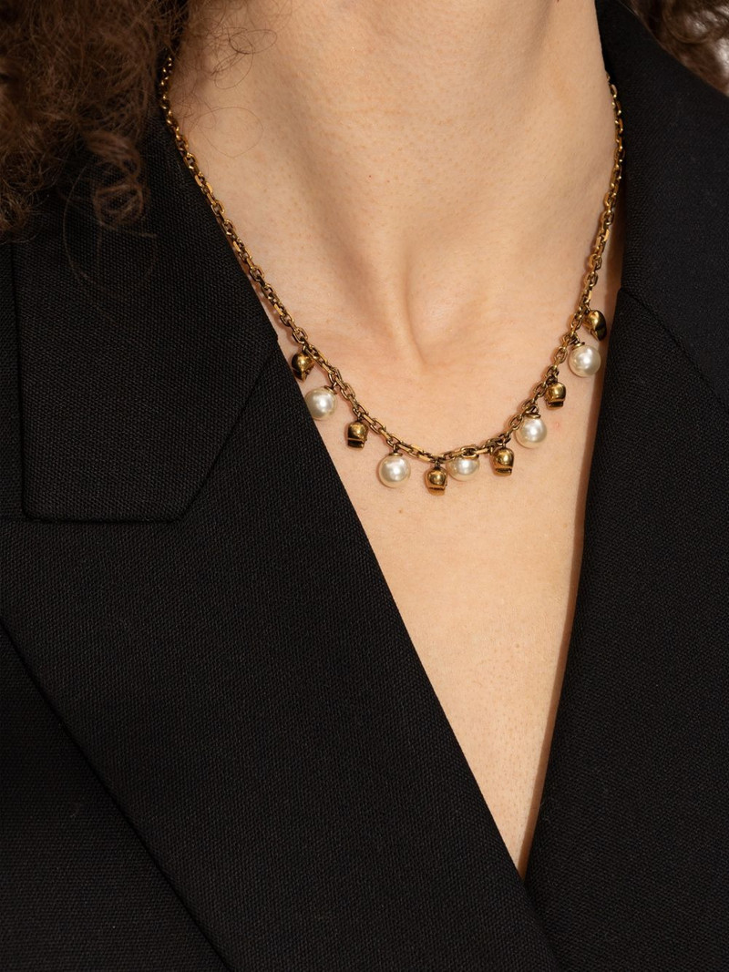 Alexander McQueen skull pearl necklace outlook