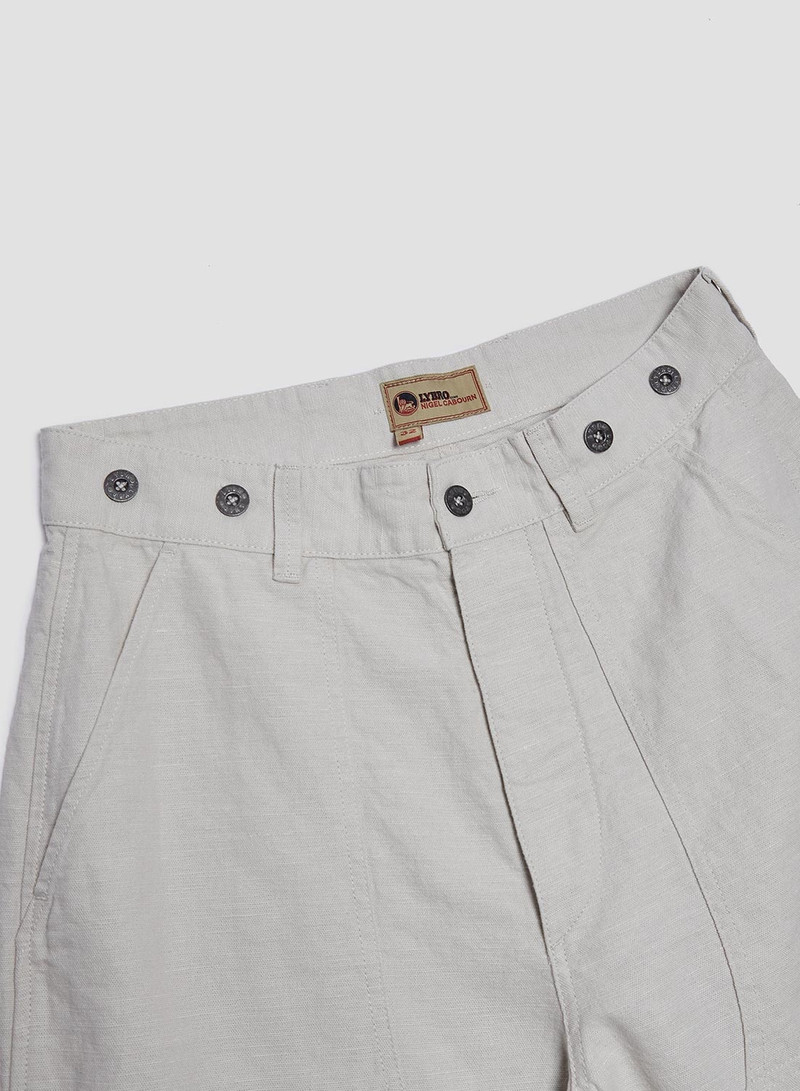 Carpenter Pant Cotton Linen in Off White 8