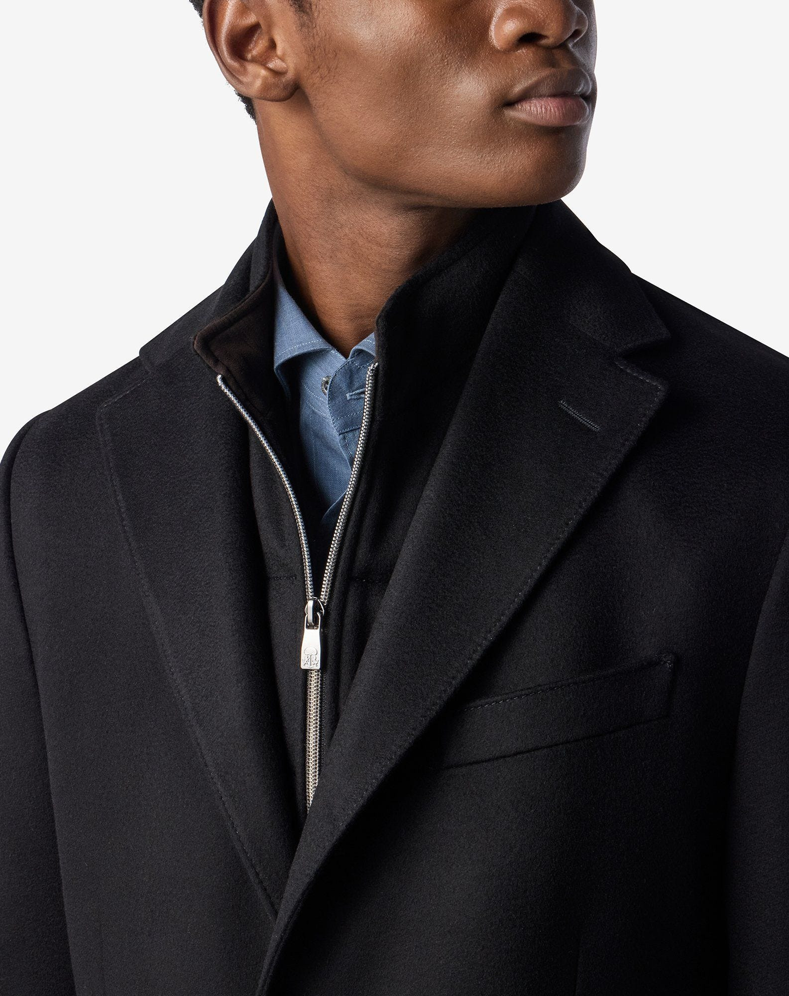 Black wool beaver coat - 5