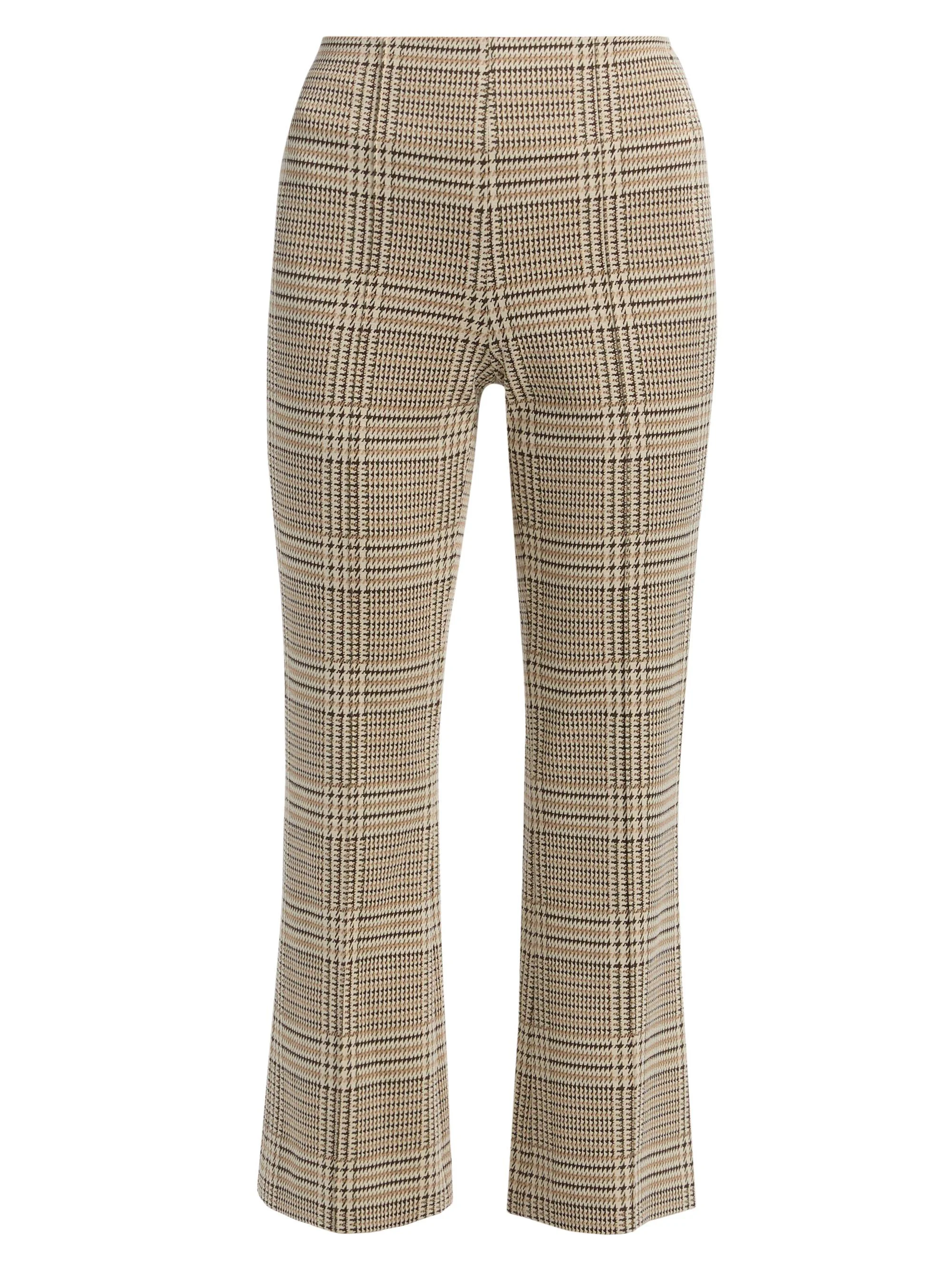 Women's Irina Ponte Kick Flare Pants - Tan Multi - 1