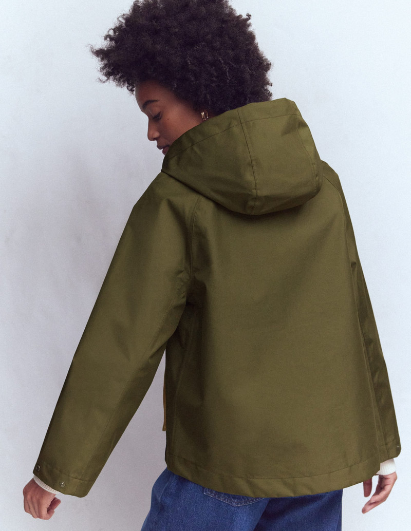 Lightweight Rain Mac-Woodland Green, Colourblock 5