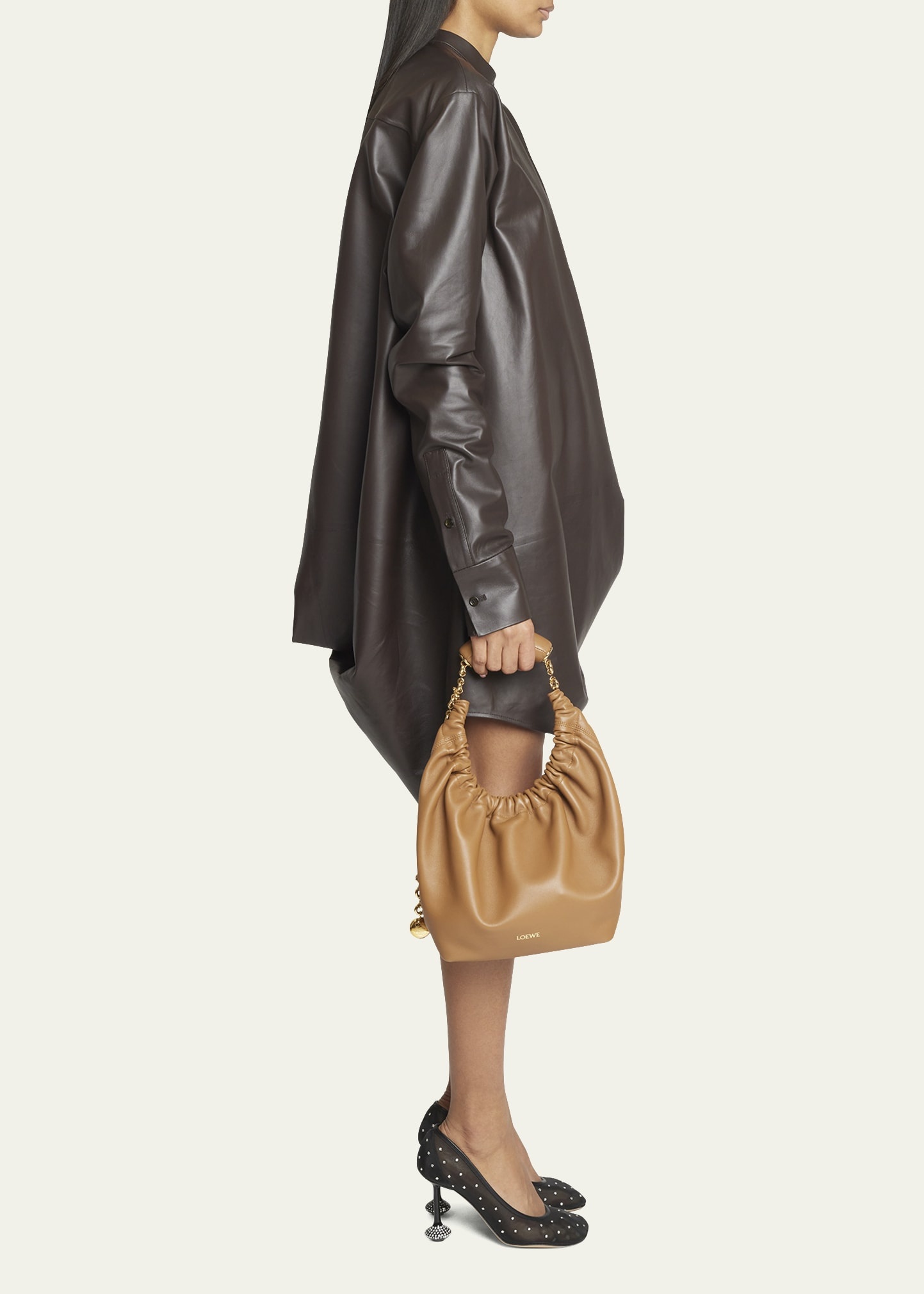 Squeeze Small Shoulder Bag in Napa Leather - 6
