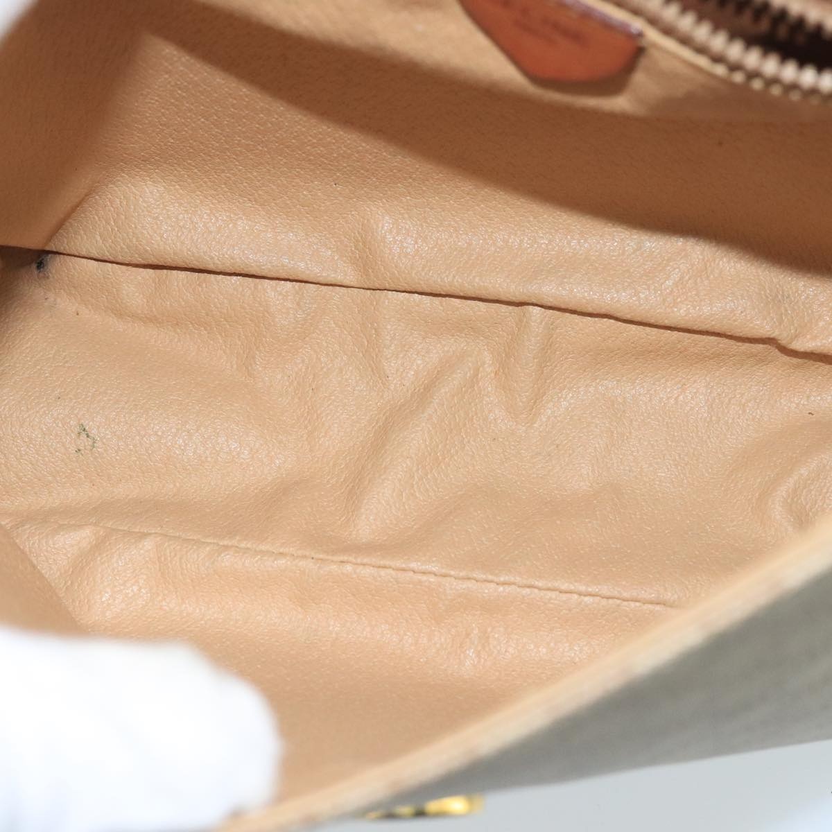 CELINE Macadam Canvas Shoulder Bag Beige Gold - 11