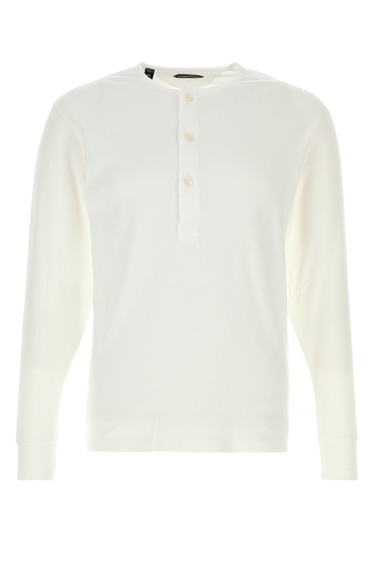 White stretch cotton t-shirt - 1