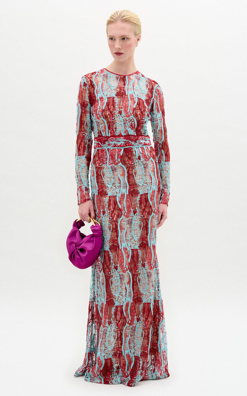 SILVIA TCHERASSI Barisa Guipure Lace Maxi Dress multi outlook