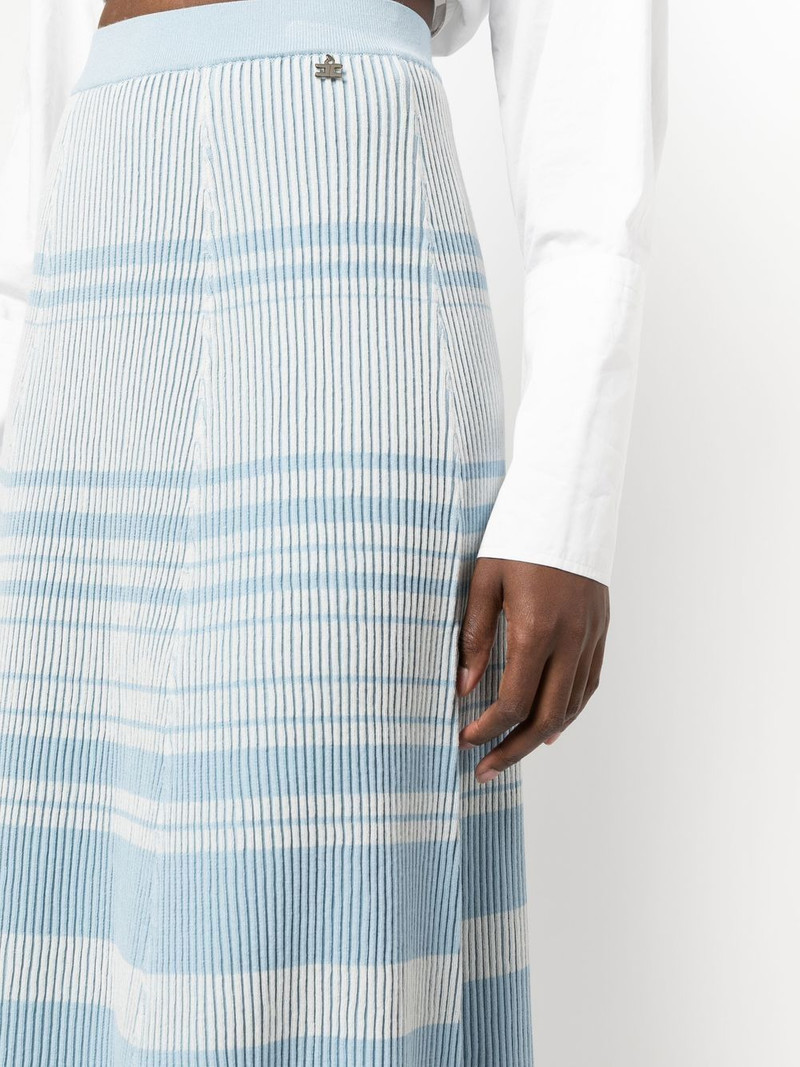 striped ribbed midi skirt 5