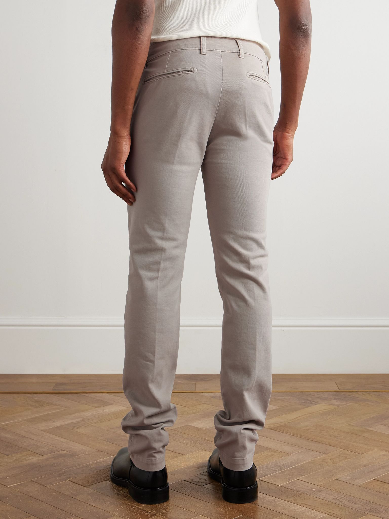 Winch2 Slim-Fit Straight-Leg Cotton-Blend Twill Trousers Beige - 4