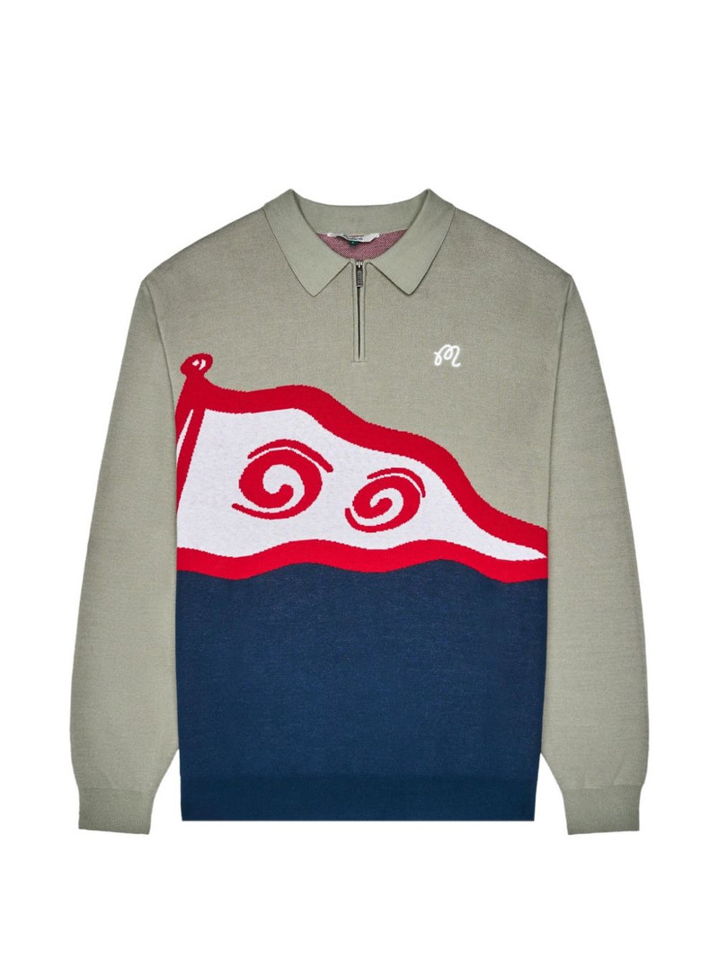 logo-embroidered polo shirt 1