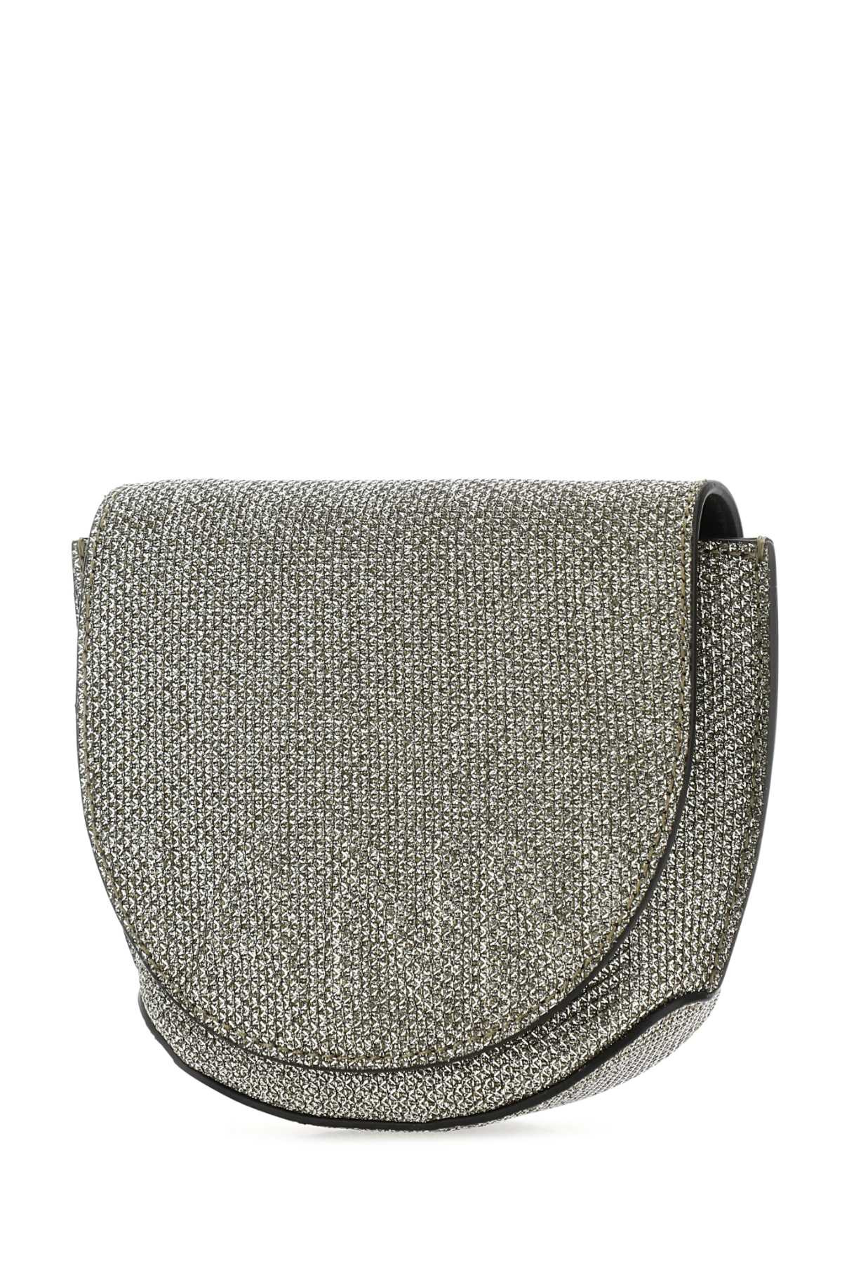 Ganni Women Silver Polyester Nano Banner Crossbody Bag - 2