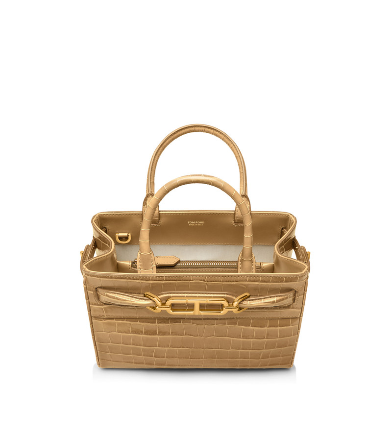 PRINTED CROCODILE LEATHER WHITNEY SMALL TOP HANDLE 4