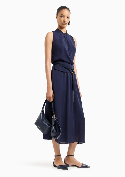 GIORGIO ARMANI ASV triple silk georgette midi dress outlook