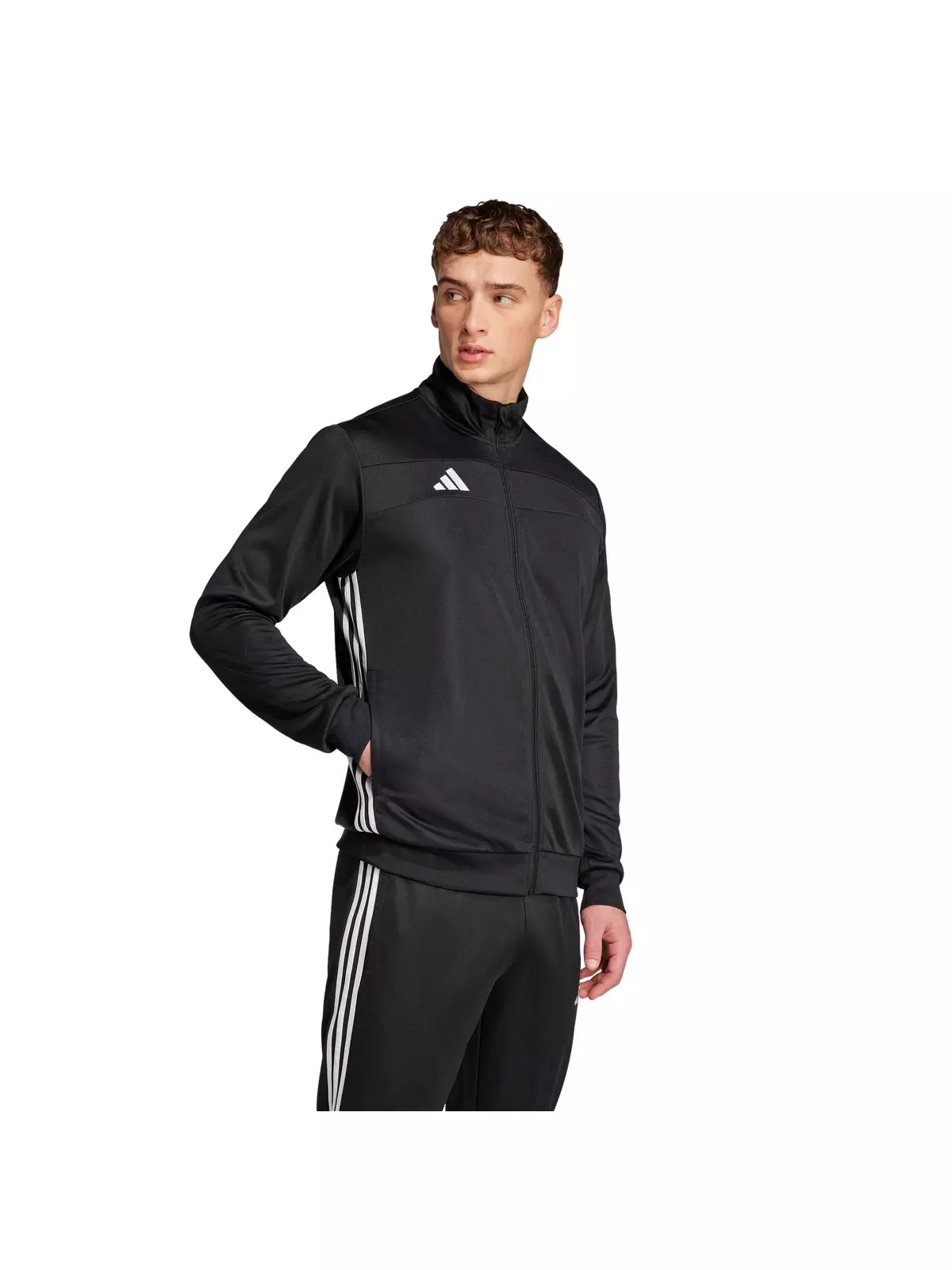 Men's Tiro 25 Essentials Training Track Top -Black/White - 3