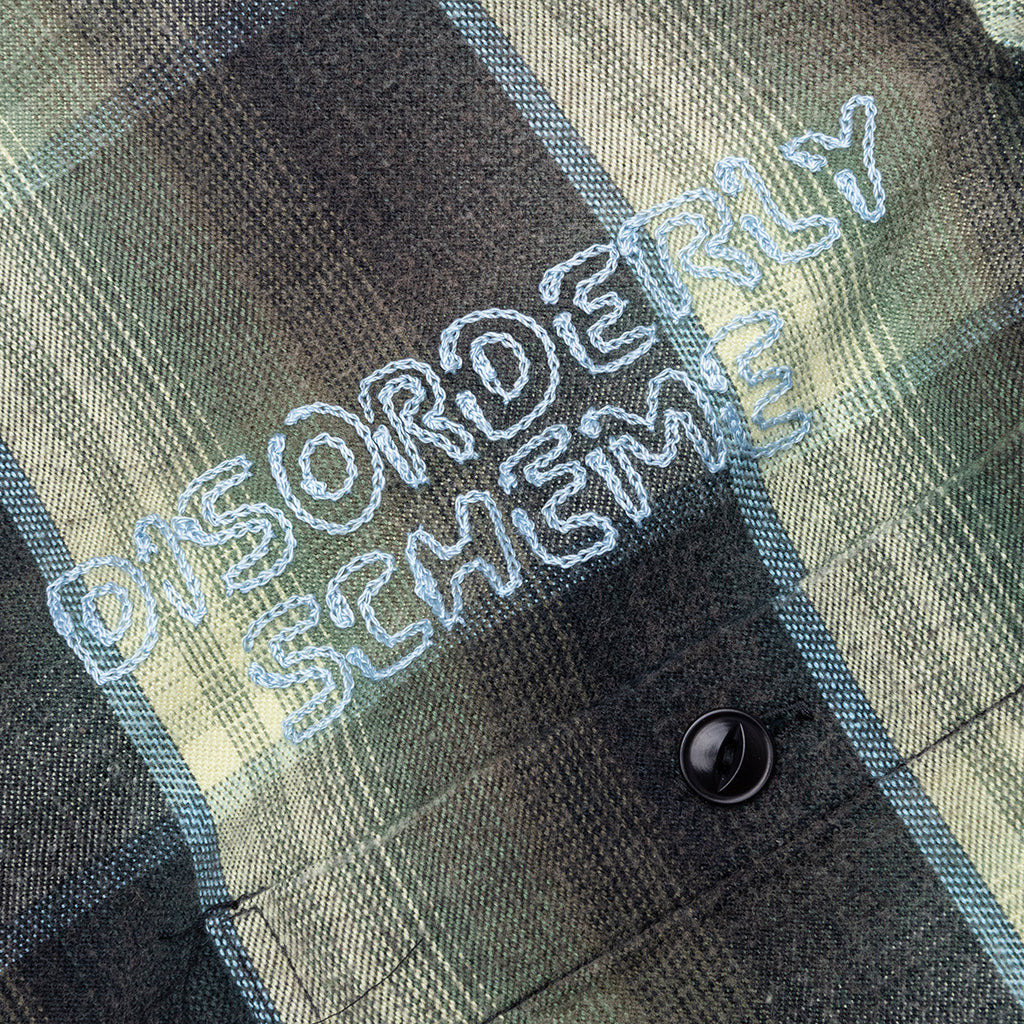 VINTAGE LIKE CHECK L/S SHIRT - GREEN - 6