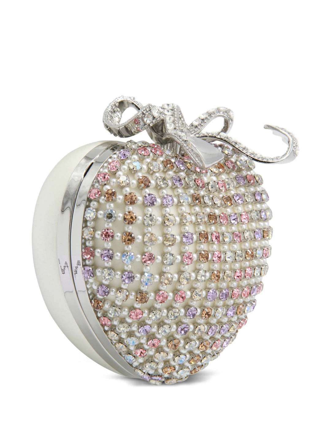 Multi Crystal Heart Clutch Bag - 3