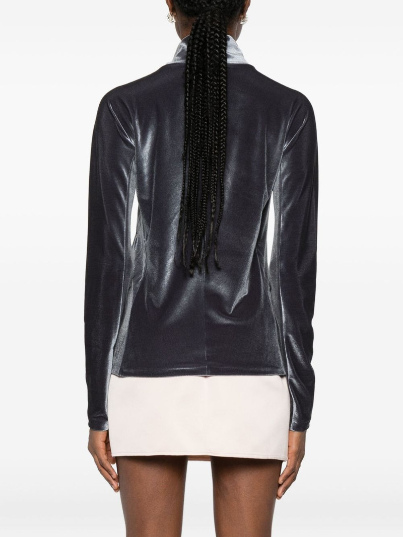roll-neck velvet T-shirt 4