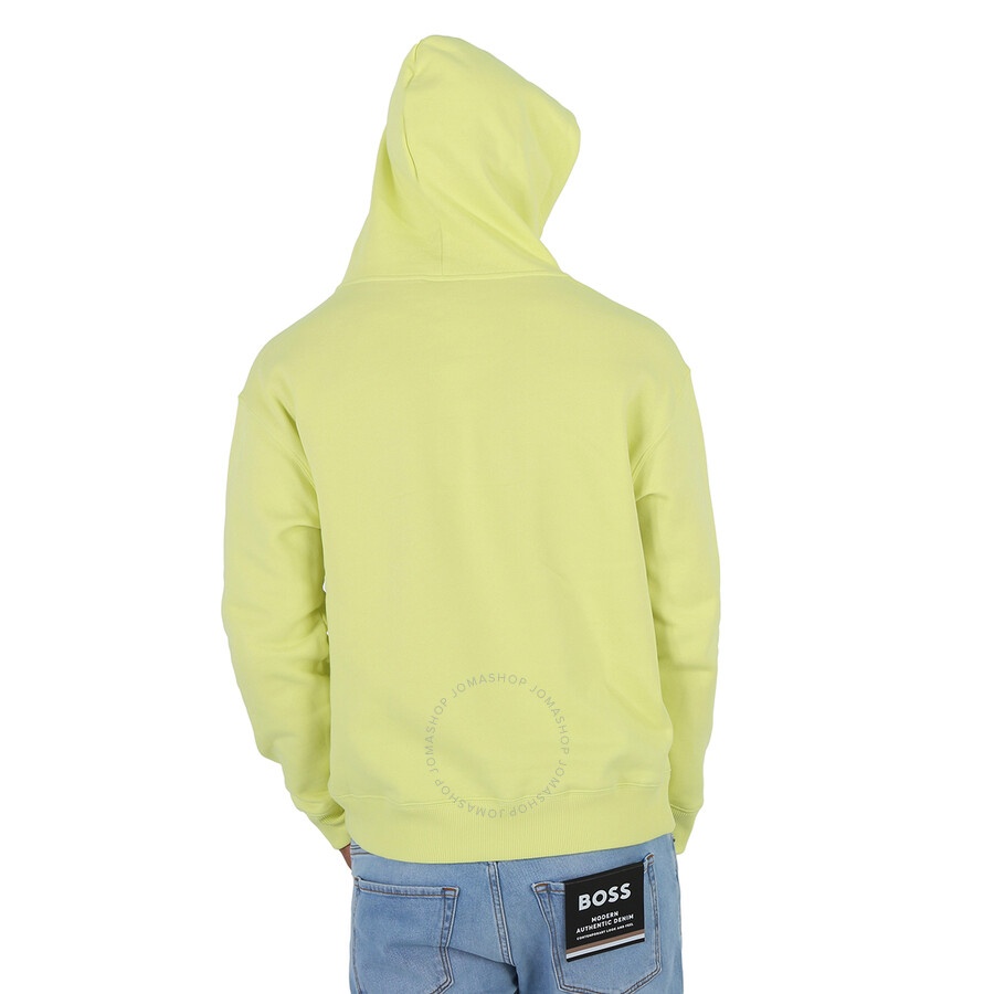 Emporio Armani Yellow Embossed Oversized Eagle Hooded Sweatshirt - 6