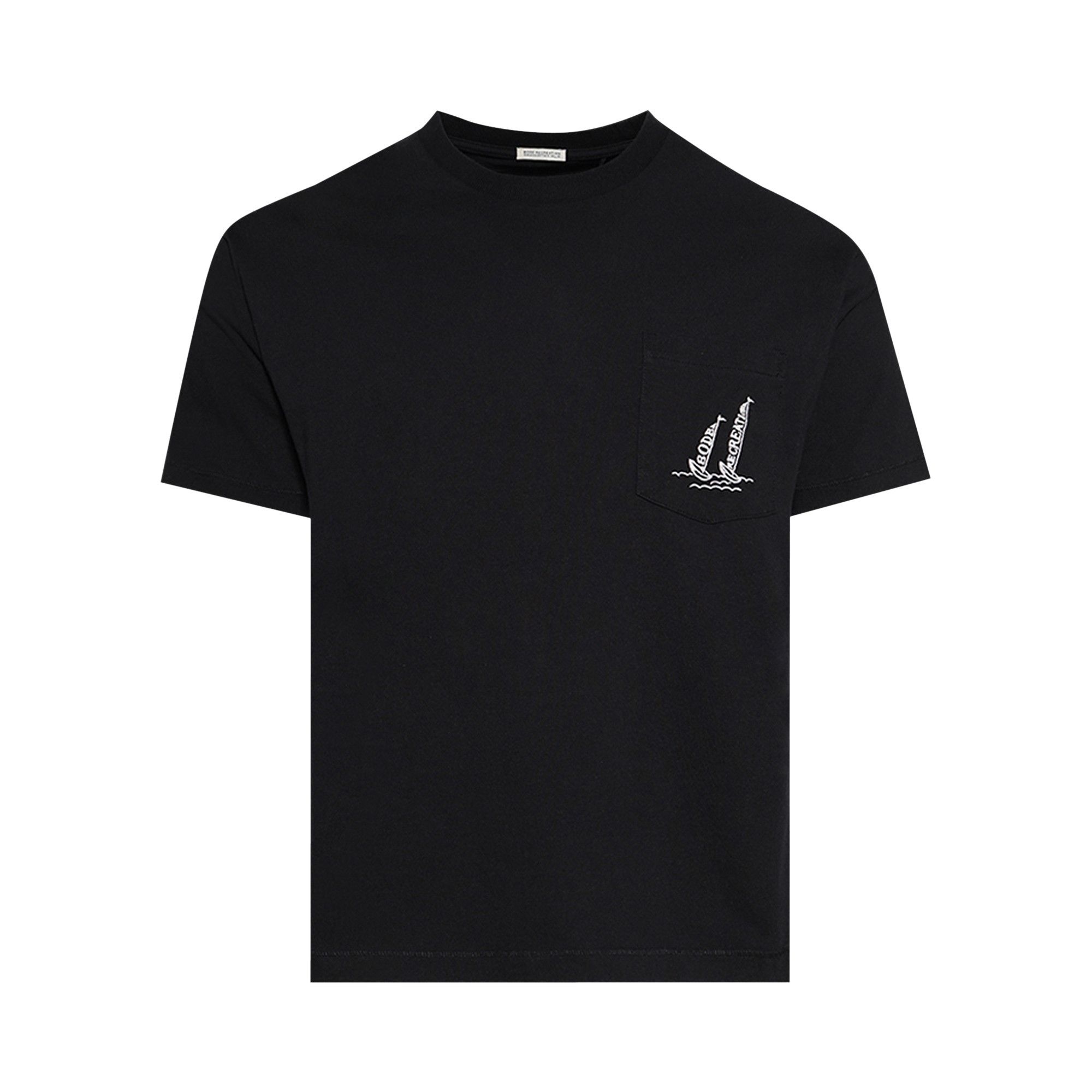 Bode Recreation Sails Pocket Tee 'Black' - 1