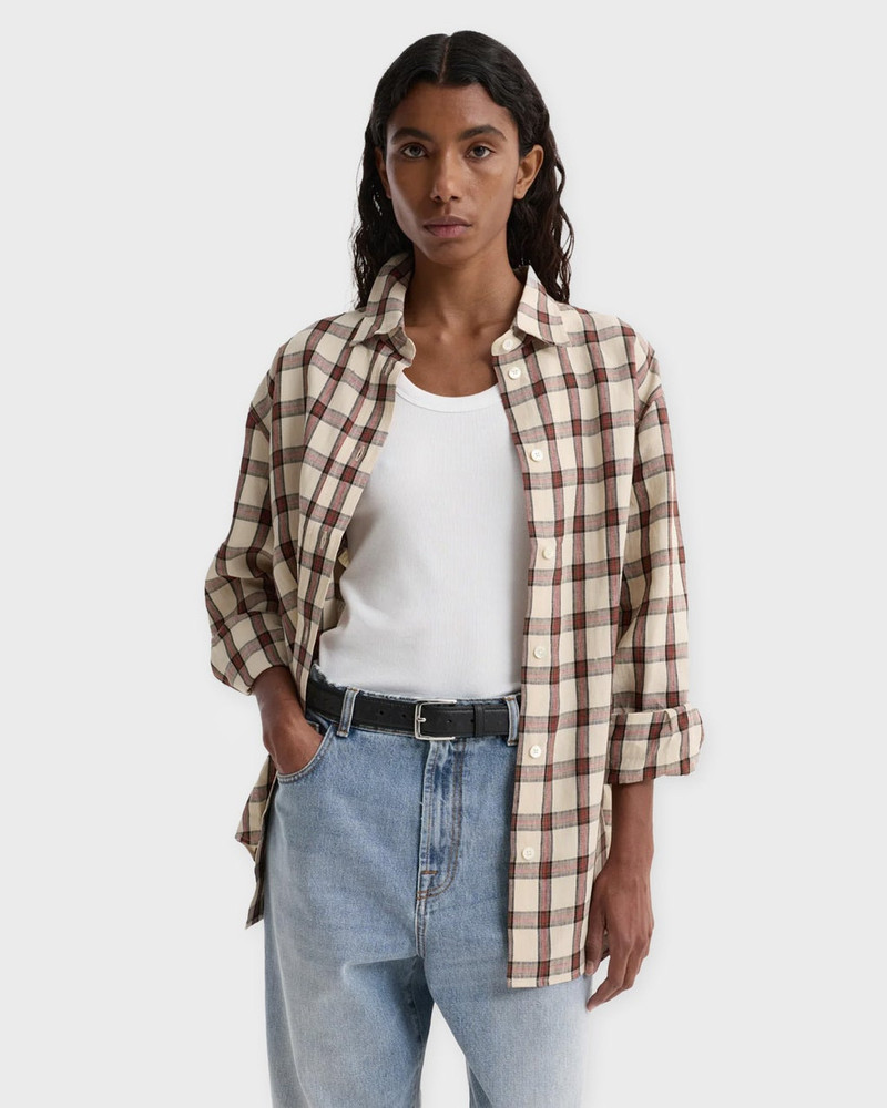 RÓHE Shirt Oversized Check Red outlook