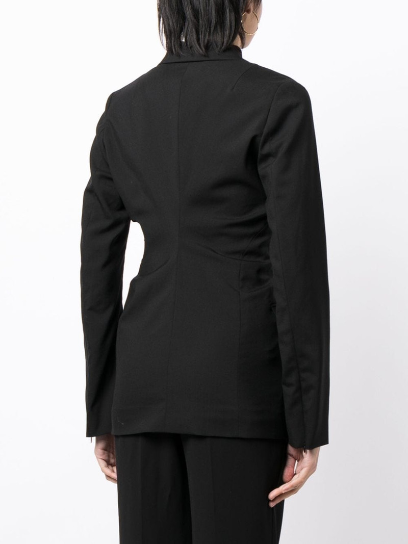 notched-lapels cut-out detailing blazer 4