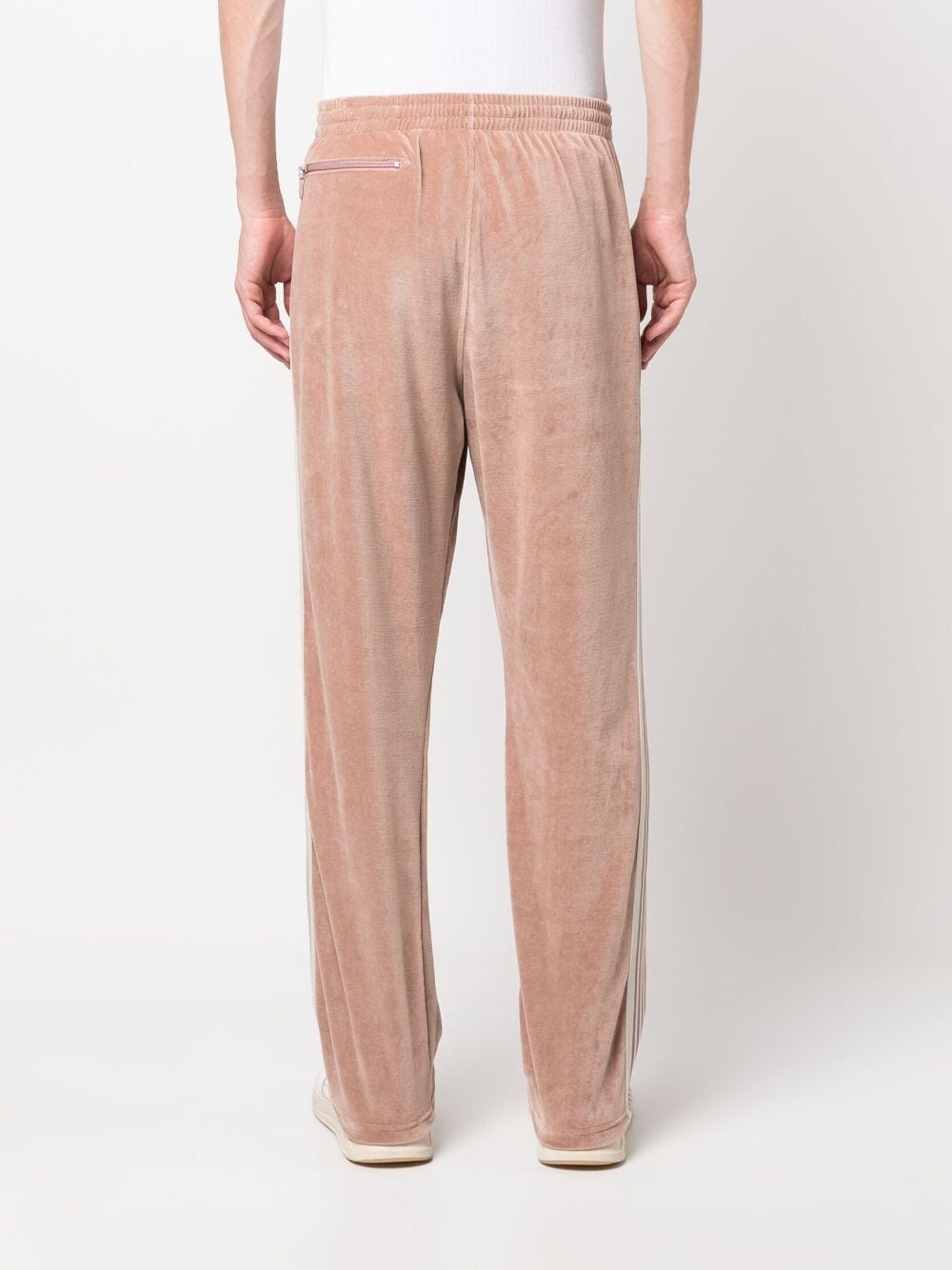 embroidered-logo velvet track pants - 4