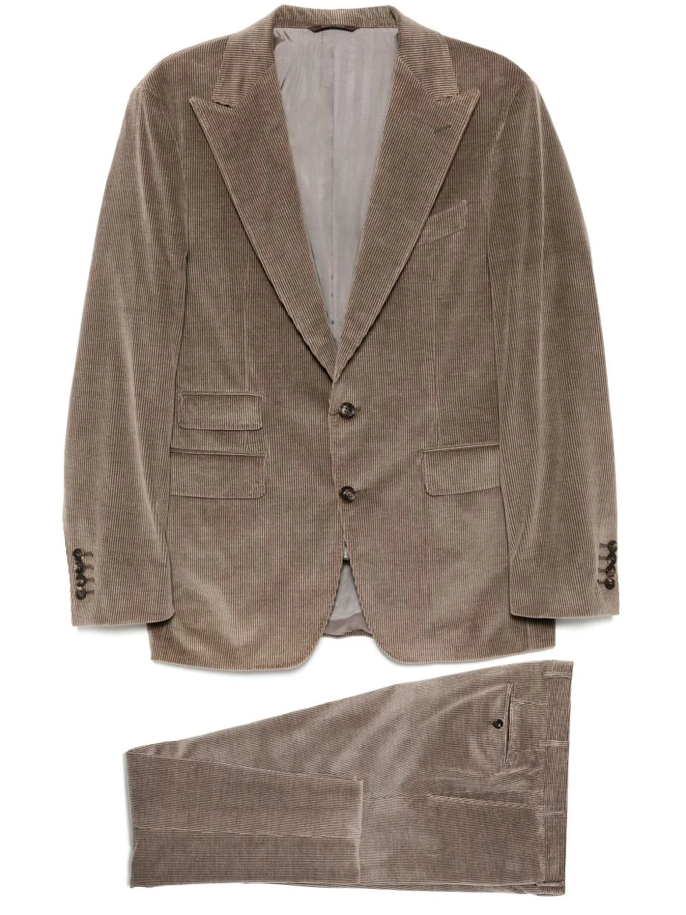 corduroy single-breasted suits - 1
