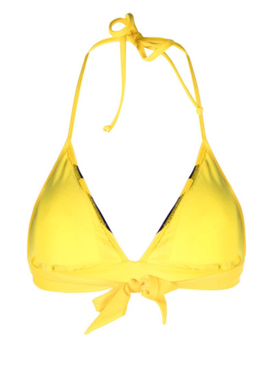 Moschino logo print bikini top outlook