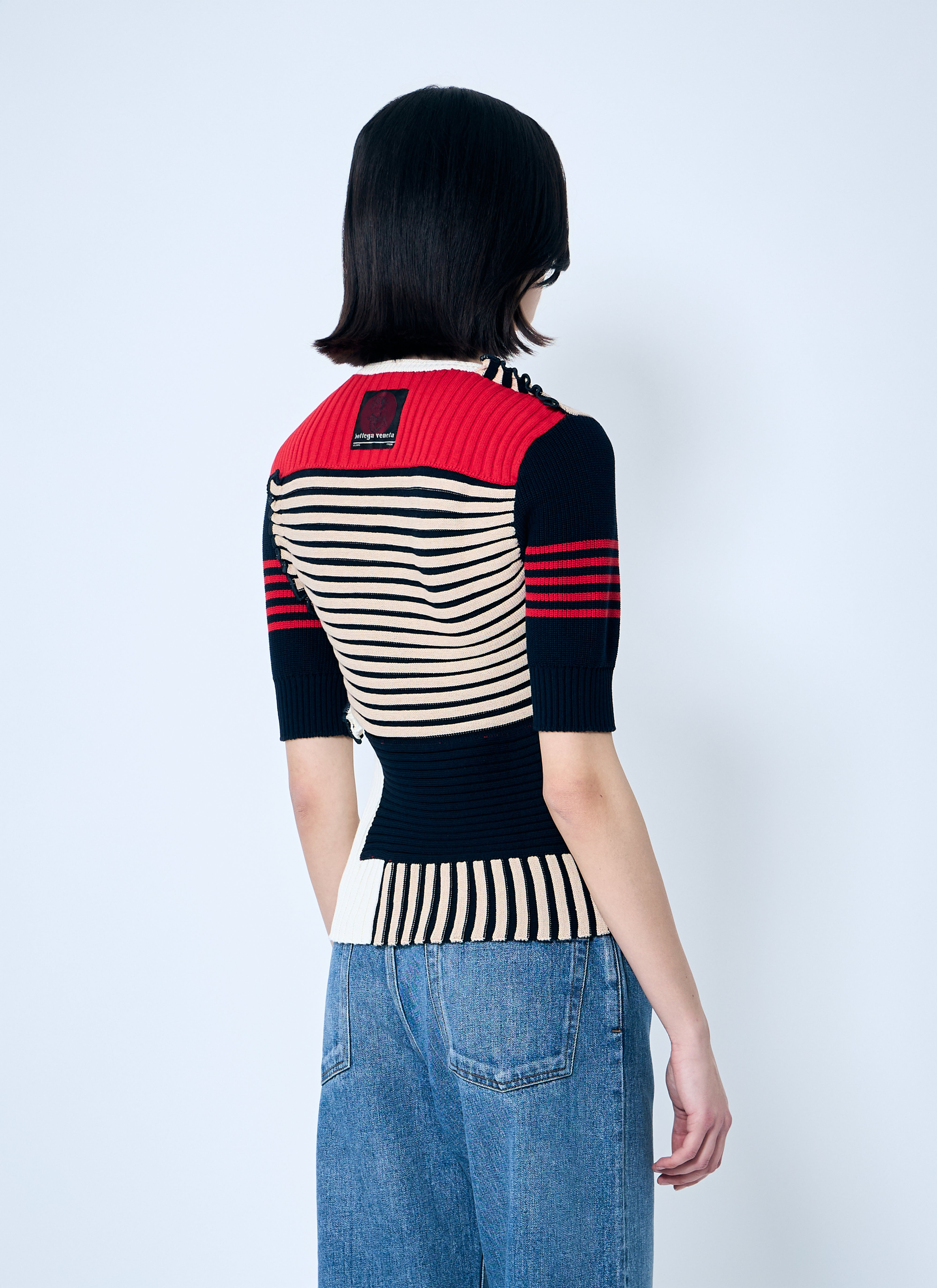 Bottega Veneta Women Rib Patchwork Sweater - 4