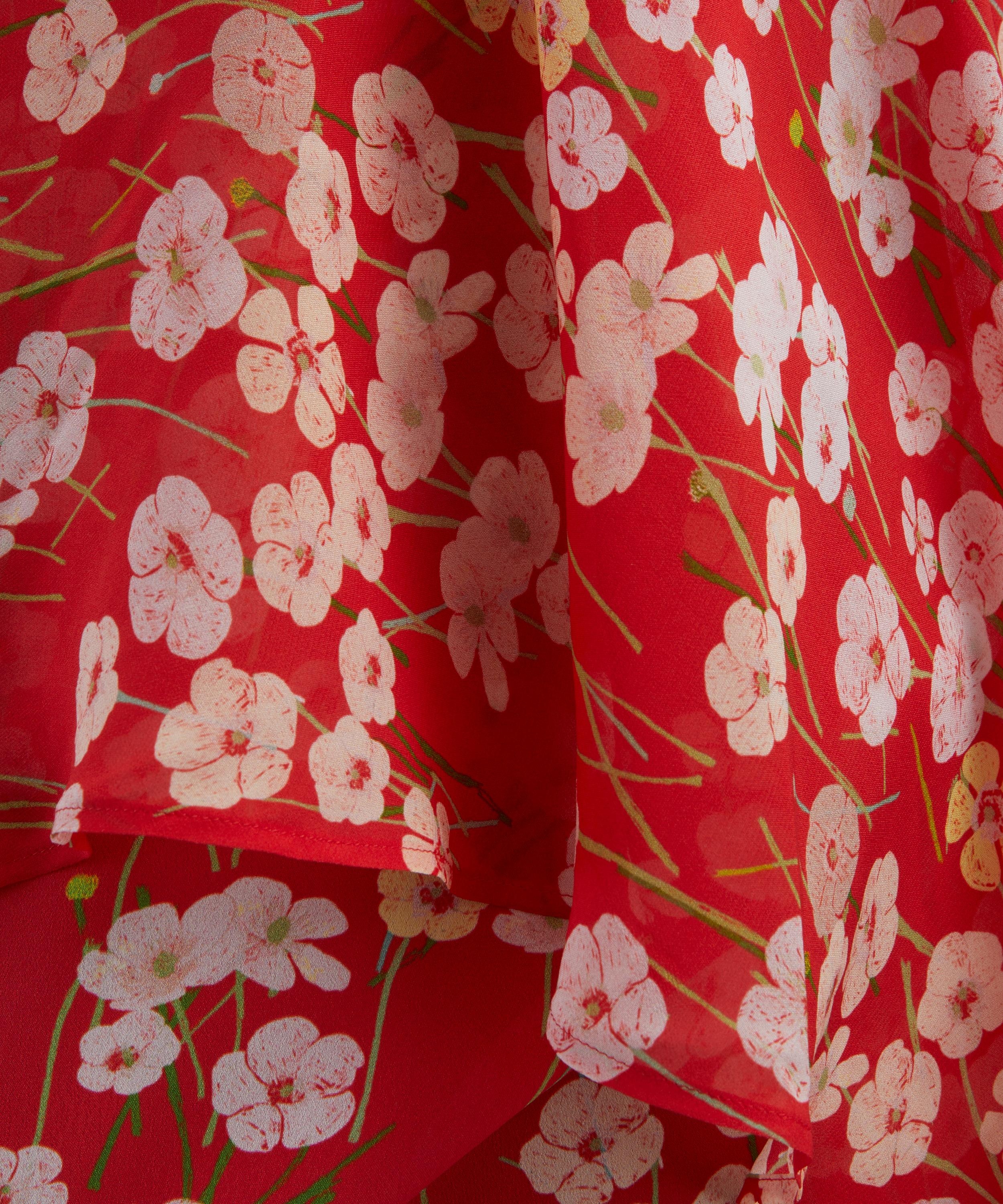 Nick Red Buttercups Off-The-Shoulder Dress - 5