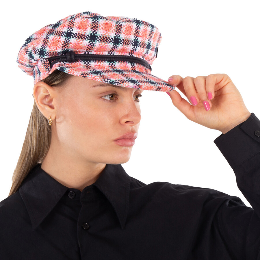 Maison Michel Ladies Multicolor New Abby Tweed Sailor Cap - 2