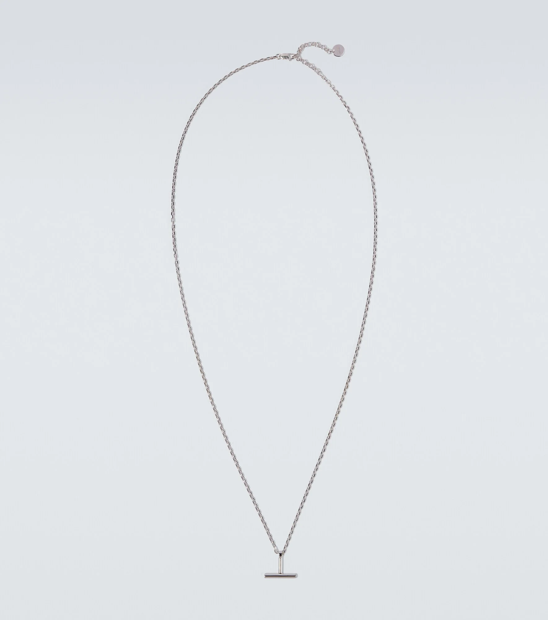 T sterling silver pendant necklace - 1