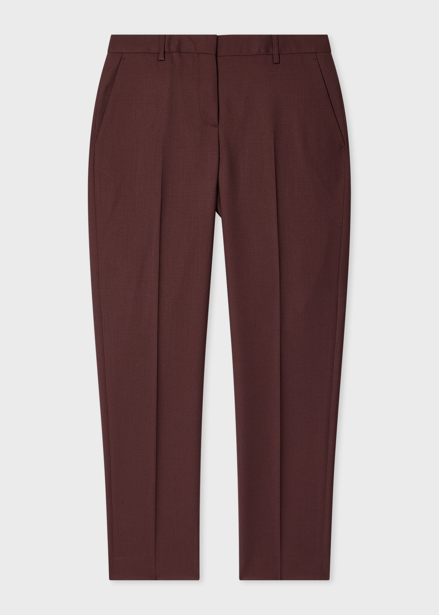 Women's A Suit To Travel In - Burgundy Wool Suit - 5