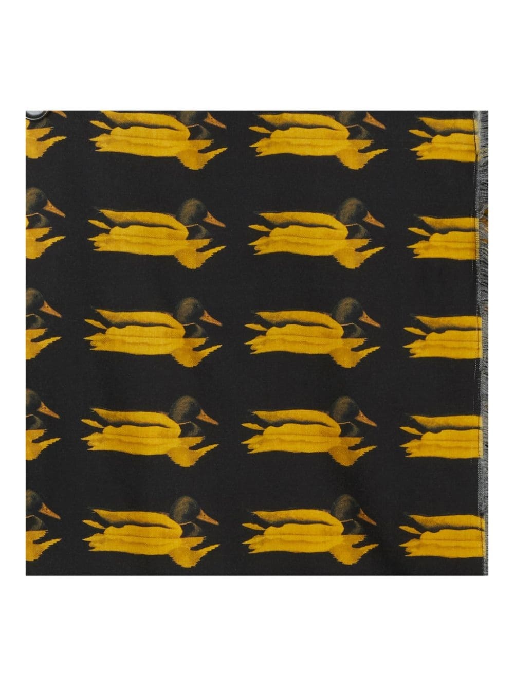 animal-print frayed-edge straight skirt - 2