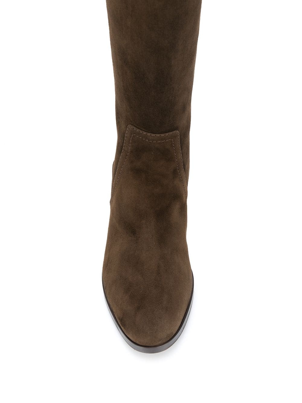 knee-length suede boots - 4