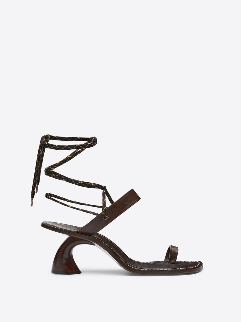 Dries Van Noten HEELED LEATHER SANDALS outlook