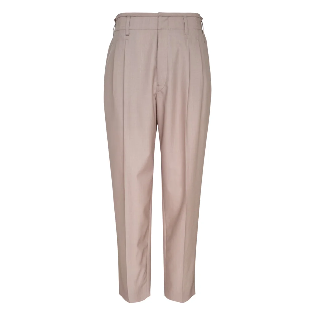 Pleated Tropical Wool Pants - 1