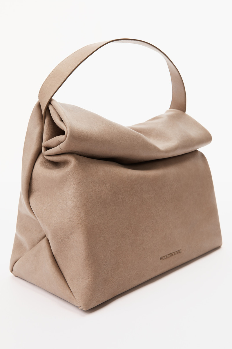 LARGE LUNCH BAG IN WAXED LEATHER 2