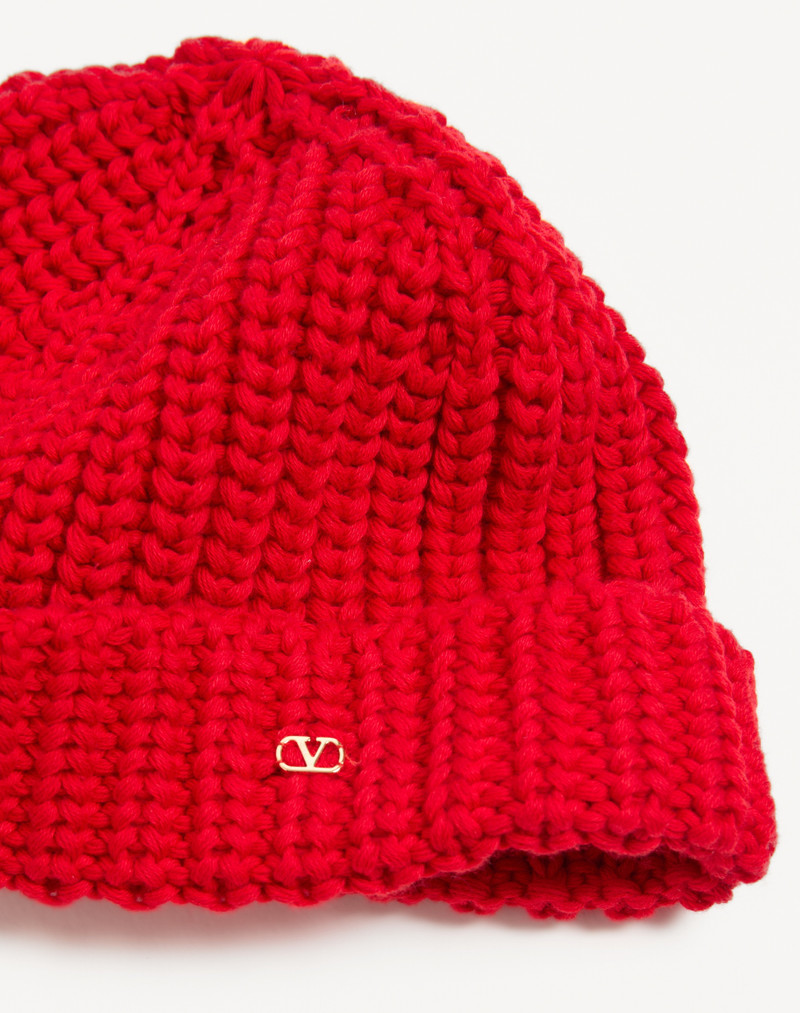 VLOGO SIGNATURE KNITTED COTTON BEANIE 3