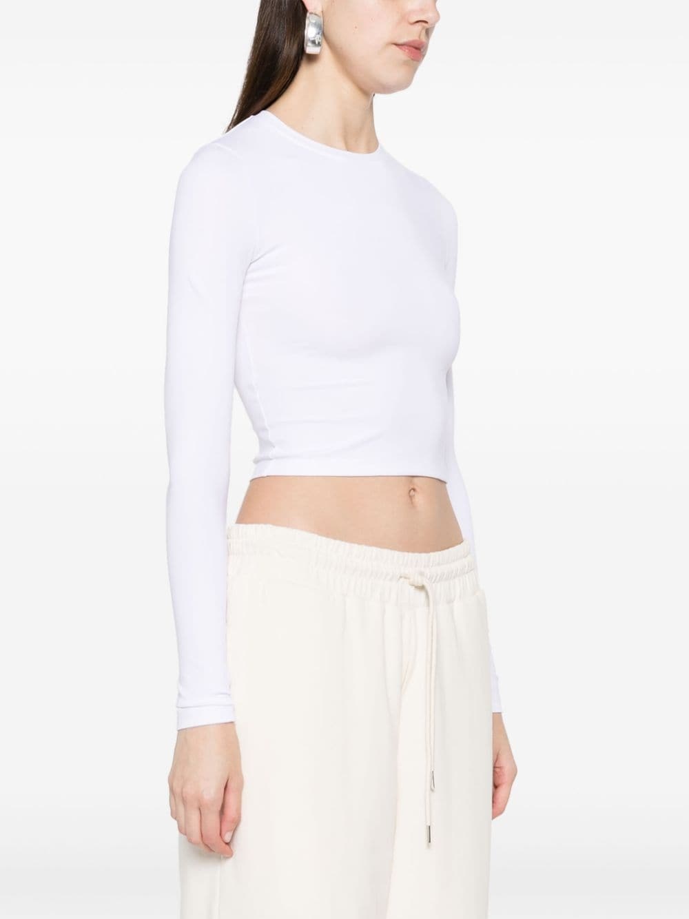 crew neck stretch-jersey T-shirt - 3
