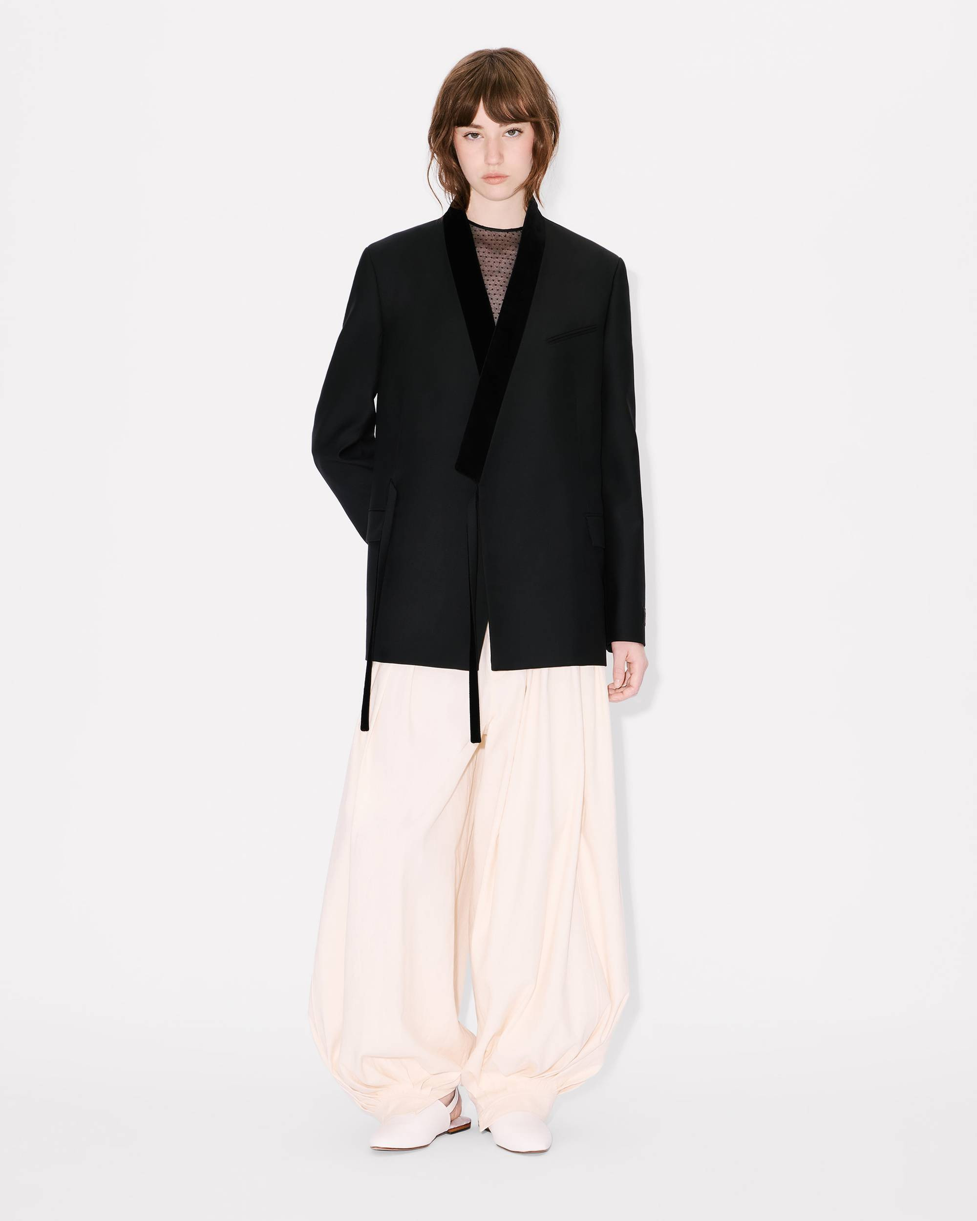 Kimono blazer in virgin wool - 3