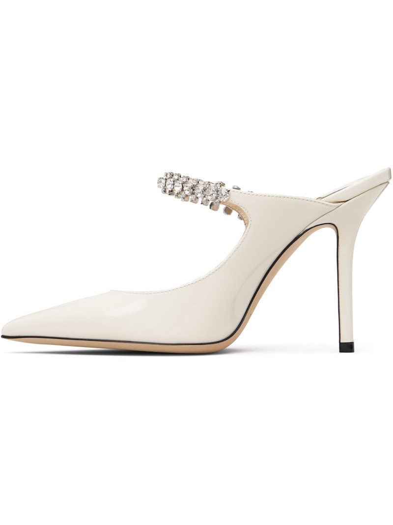 JIMMY CHOO SSENSE Exclusive Off-White Bing 100 Heels outlook