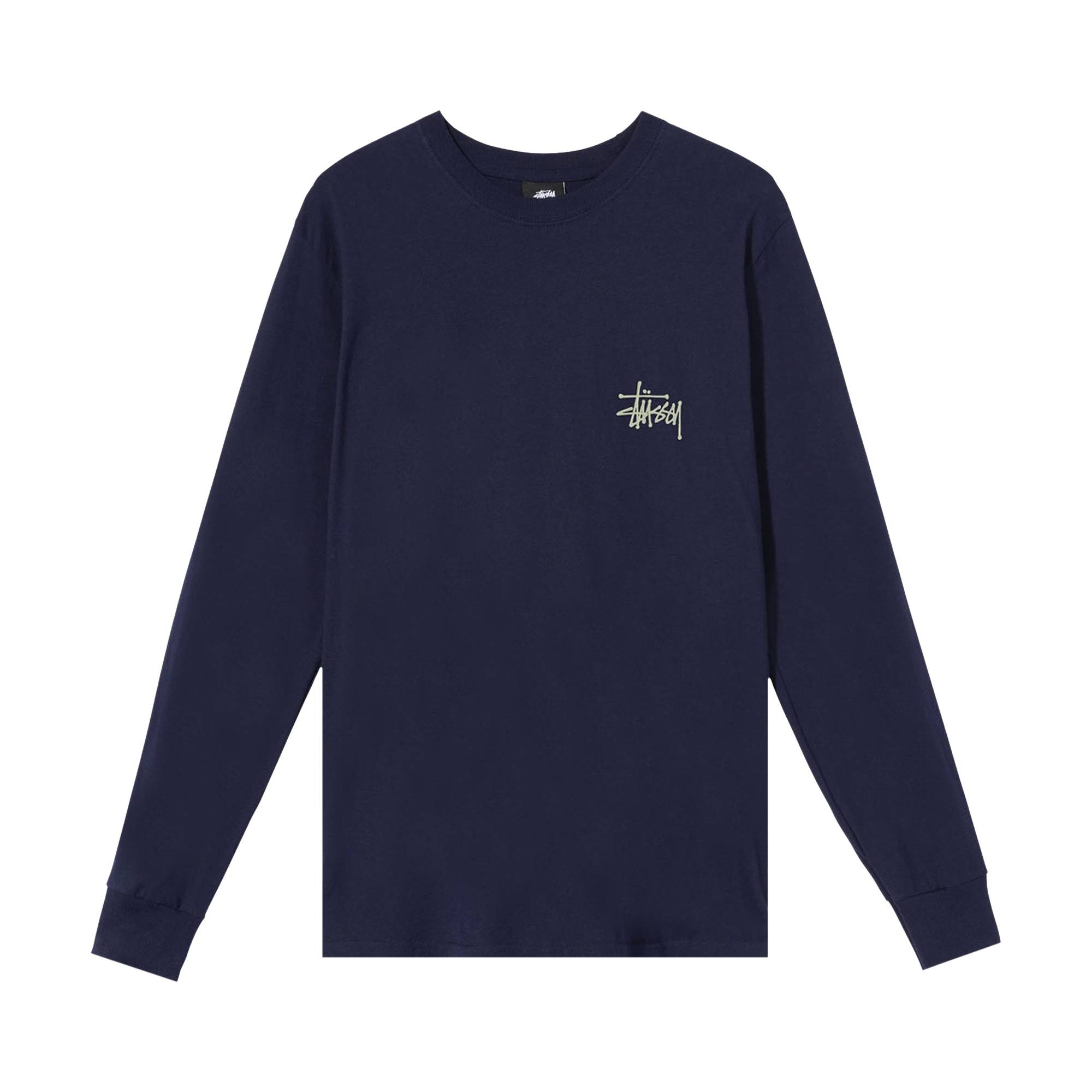 Stussy Basic Long-Sleeve Tee 'Navy' - 1