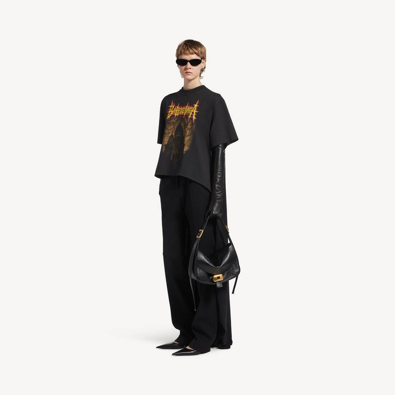 BALENCIAGA Women's Balenciaga Sacré Cœur Train T-shirt in Black outlook