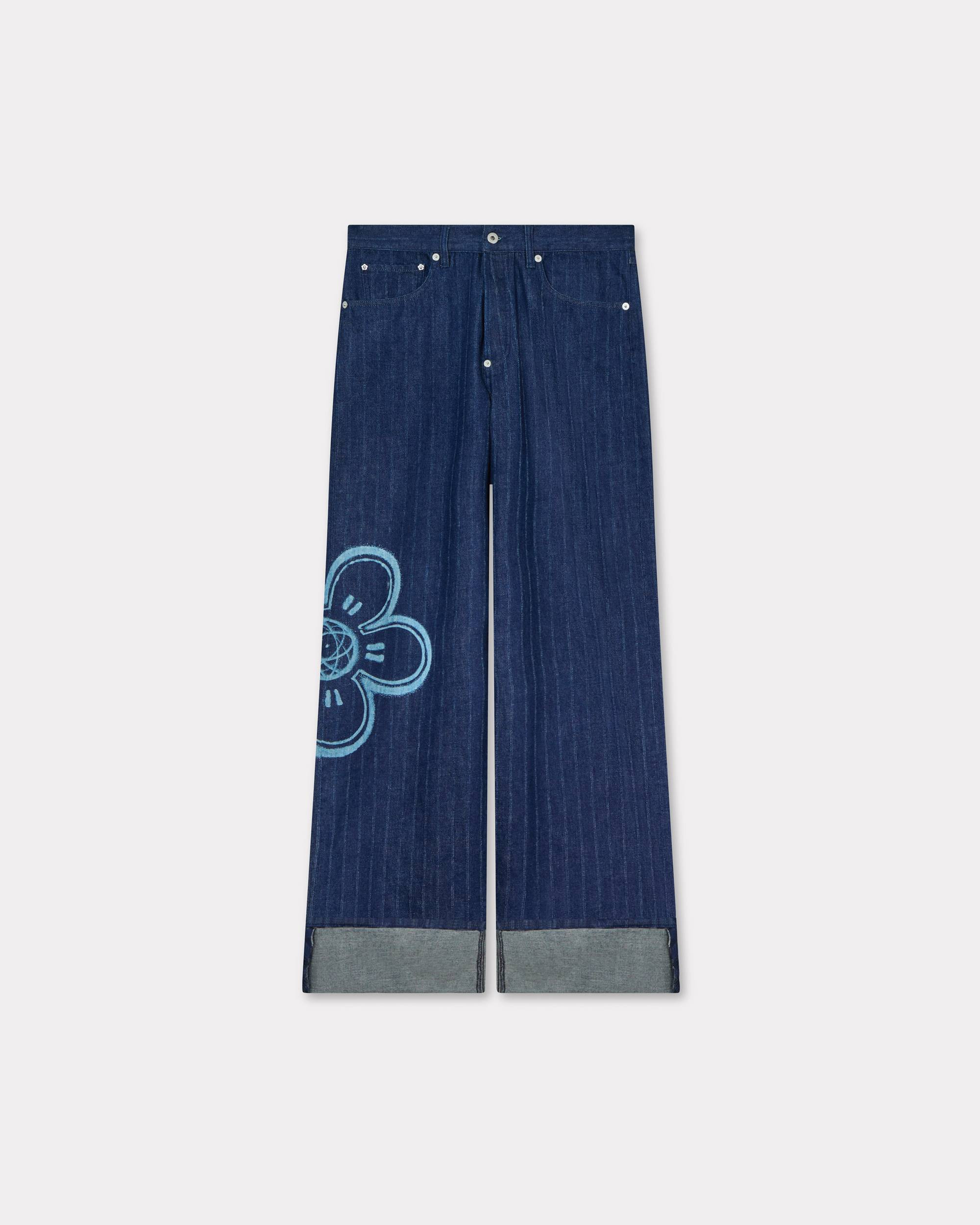 'Kenzo x Futura 2000' turn up wide fit jeans in Japanese denim - 3