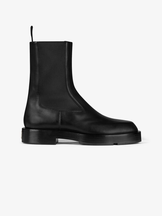 SQUARED CHELSEA BOOTS IN BOX LEATHER - 1