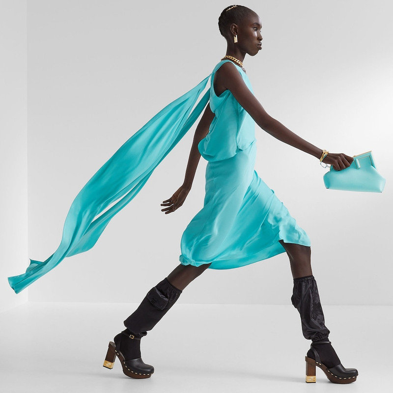 FENDI Turquoise leather bag outlook